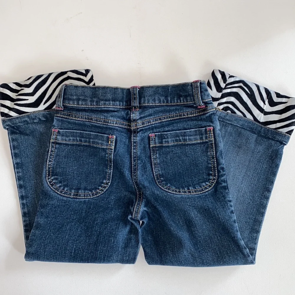 Gymboree Wild One Cuffed Zebra Jeans.